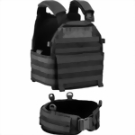 GILET DE COMBAT PORTE PLAQUE / CEINTURON MOLLE NOIR - DEFCON 5 GILET DE COMBAT PORTE PLAQUE / CEINTURON MOLLE NOIR - DEFCON 5